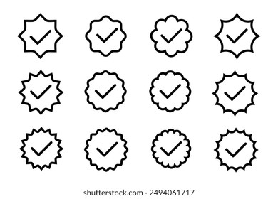 conjunto de iconos de control, diseño de esquema, variado y simple, Vector editable eps 10.