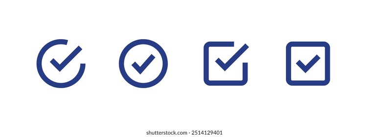 ícone de verificação definido, simples, ícone de interface do usuário