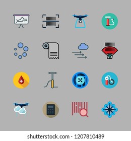 check icon set. vector set about loading, pressure, barcode and invoice icons set.