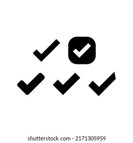 Comprobar Ilustración de diseño de símbolo del vector de conjunto de iconos