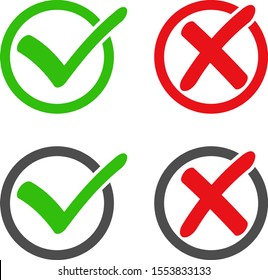 Check icon set (yes, no)
