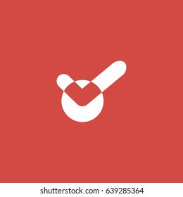 check icon. sign design. red backgorund