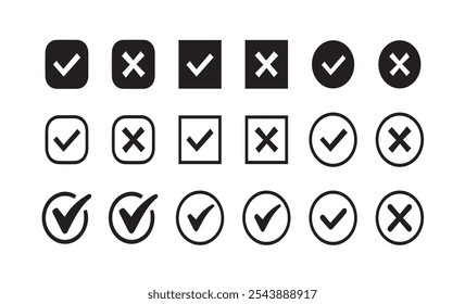 Ilustración vectorial de signo de icono de comprobación