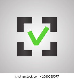 Check icon. Single high quality outline symbol for web design or mobile app. Thin line sign for design logo. Black outline pictogram on white background