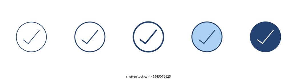 Icono de verificación Conjunto de símbolos colección