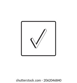 símbolo de icono de verificación vector