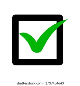 check icon symbol vector on white background