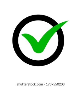 check icon symbol vector on white background