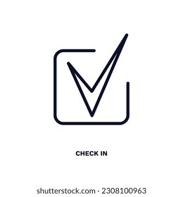 icono de protección. Icono de registro de línea delgada de la colección de hoteles y restaurantes. Vector de contorno aislado en fondo blanco. El símbolo de protección modificable se puede usar en web y móvil