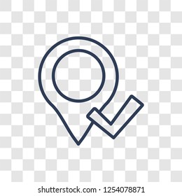 Check in icon. Trendy linear Check in logo concept on transparent background from Hotel and Restaurant collection