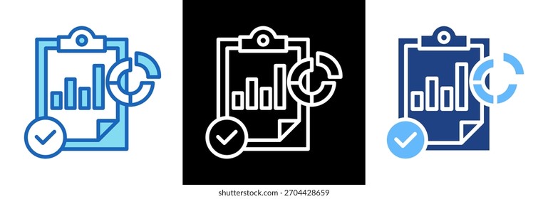 Verificar ilustração de vetor de estilo triplo do ícone