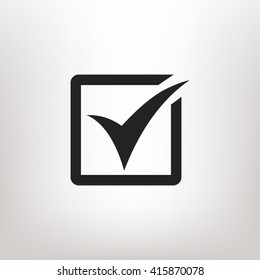 Check Mark Icon Single Grey Color Stock Vector (Royalty Free) 472756048 ...