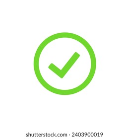 check icon. vector. abstract. white green. SHOTLISTbanking