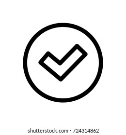 Check Icon Vector Fat Design Editable Stroke. 512x512 Pixel Perfect.