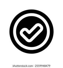 check icon. vector glyph icon for your website, mobile, presentation, and logo design.