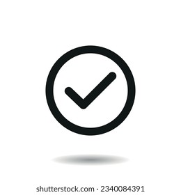 Check icon vector illustration. Checkmark on solated background. True sign concept.