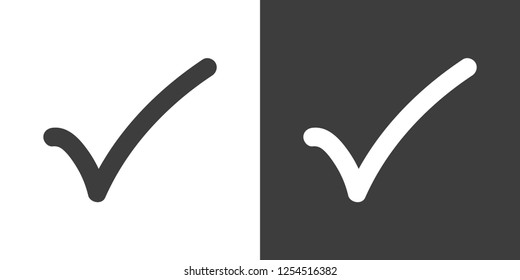 check icon vector illustration. Flat design style