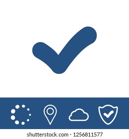 check icon vector illustration. Flat design style