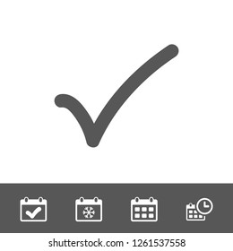 check icon vector illustration. Flat design style