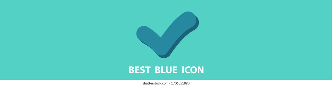 check icon vector illustration. Flat design style.