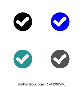 ilustración vectorial de icono de verificación. Diseño plano.