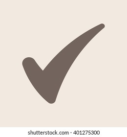 Check  icon, vector illustration. Flat design style
