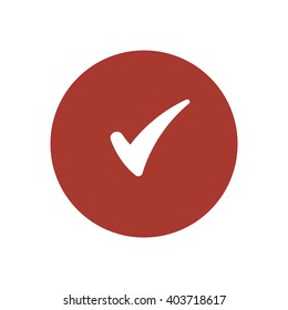 Check  icon, vector illustration. Flat design style
