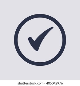 Check  icon, vector illustration. Flat design style