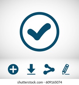 check icon vector illustration. Flat design style