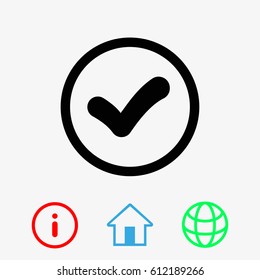 check icon vector illustration. Flat design style