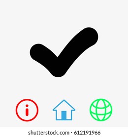 check icon vector illustration. Flat design style