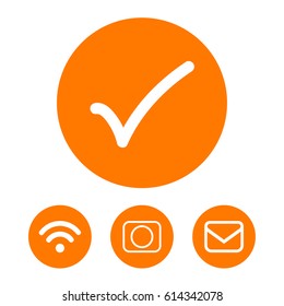 check icon vector illustration. Flat design style