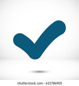 check icon vector illustration. Flat design style
