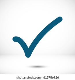 check icon vector illustration. Flat design style