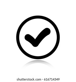 check icon vector illustration. Flat design style