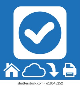 check icon vector illustration. Flat design style