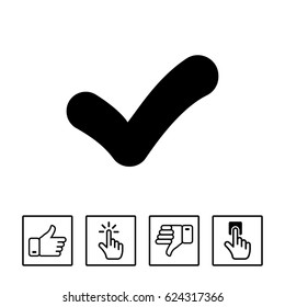 check icon vector illustration. Flat design style