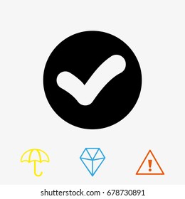 check icon vector illustration. Flat design style