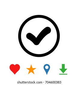 check icon vector illustration. Flat design style