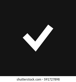 Check icon vector illustration on black background