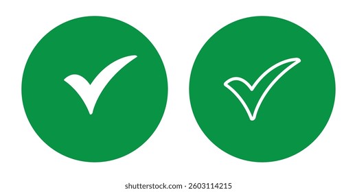 Check icon vector isolated on white background. check mark icon. check list button icon. Tick