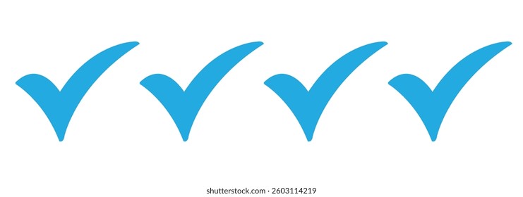 Check icon vector isolated on white background. check mark icon. check list button icon. Tick