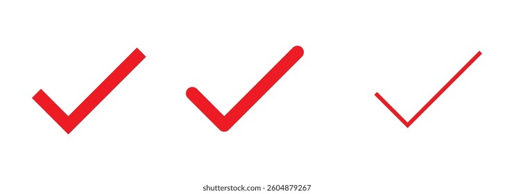 Check icon vector isolated on white background. check mark icon. check list button icon. Tick