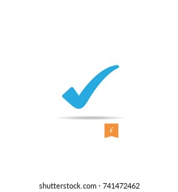 Check icon vector isolated on white background. Trendy check icon in flat style. Template for app, ui and logo. Icon check for your web site, office poster and placard. Modern check icon, EPS 10