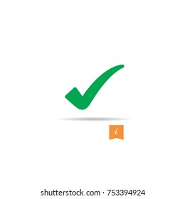Check icon vector isolated on white background. Trendy check icon in flat style. Template for app, ui and logo. Icon check for your web site, office poster and placard. Modern check icon, EPS 10