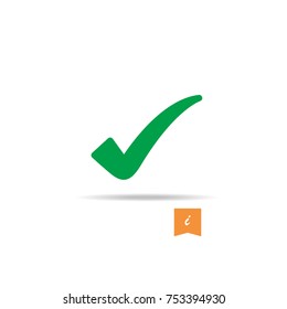 Check icon vector isolated on white background. Trendy check icon in flat style. Template for app, ui and logo. Icon check for your web site, office poster and placard. Modern check icon, EPS 10