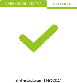check icon vector. check mark icon. check list button icon -  Vector