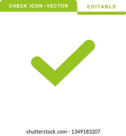 check icon vector. check mark icon. check list button icon -  Vector