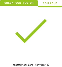 check icon vector. check mark icon. check list button icon -  Vector