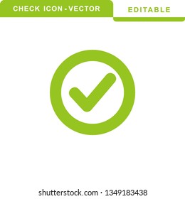 check icon vector. check mark icon. check list button icon -  Vector